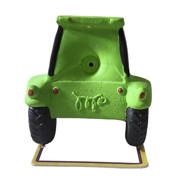 Squeakables Green Tractor Squeak Dog Toy Interactive Play - Picture 2 of 5